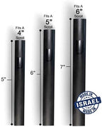 A&S Mezuzot Mezuza Aluminum Waterproof Case Peel & Stick Easy Installation Home Blessing (Black, 7inch)