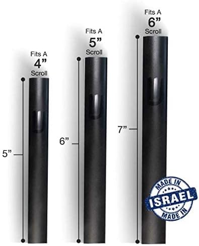 A&S Mezuzot Mezuza Aluminum Waterproof Case Peel & Stick Easy Installation Home Blessing (Black, 7inch)