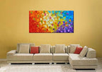Seekland Art Hand Painted Texture Large Oil Painting on Canvas Modern Abstract Huge Wall Art for Living Room Decor Contemporary Artwork Framed Ready to Hang (Framed 60 * 30 inch)