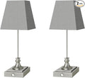 Rechargeable LED Table Lamps with Stepless Touch Control,Sliver Cordless Lamp for Living Room&Bedside&Patio&Shower,Small Desk Lamp(6000mAH Battery),2 Pack for Home Decor,Best Gifts for Family