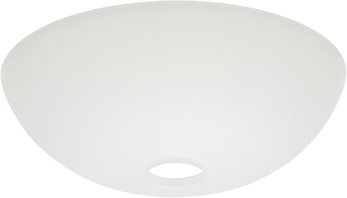LIGHTACCENTS Glass Lamp Shade Replacement for Floor Lamp – Frosted Glass, 12” Diameter, 1.72” Opening, 4.75” Height – Lamp Shade for Floor Lamps, Replacement Glass for Floor Lamps (White)