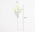 2 Pcs Artificial Fake Flowers Plants Cosmos Silk Flower Arrangements Wedding Bouquets Decorations Plastic Floral Table Centerpieces for Home Kitchen Garden Party Decor Approx 23.6'' High - Yellow