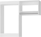 Modular Closet System, 40" Wide Closet Organizer System with Hanging, Wood Tower Closet Storage for Walk In Closets, Wall Mounted Wardrobe Organizer Kit System, Bedroom, White