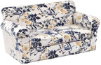 KRFOONN 3 Piece Stretch Sofa Couch Covers for 2 Cushion Couches Printed Sofa Loveseat Slipcover with 2 Separate Seat Cushion Covers Washable Sofa Slip Covers Furniture Protector (Loveseat, 27), Medium