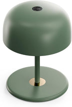 3-Height Adjustable Cordless LED Table Lamp (11.6"/8.66"/5.12") - Rechargeable Touch Control Desk Light with 2700K Warm Lighting, USB Powered for Bedroom, Camping & Romantic Dinners (Green)