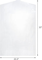AVLA 50 Pack Plastic Garment Bags, Clear Hanging Dry Cleaner Bags, Transparent Hung Clothes Dust Cover, Lightweight Protector Bags for Closet Clothes Storage, Coat Suit Bag for Home, Laundry