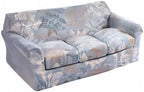KRFOONN 4 Piece Stretch Sofa Couch Covers for 3 Cushion Couches Printed Sofa Slipcover with 3 Separate Seat Cushion Covers Washable Sofa Slip Covers Furniture Protector for Pets Kids (Large, 14)
