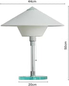 Astral Bauhaus Wagenfeld-Inspired Glass Cordless LED Table Lamp | Modern Bedroom & Living Room Lamp | Portable Accent Rechargeable Lamp for Indoor & Outdoor Use
