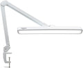 LED Architect Desk Lamp with Clamp, Metal Swing Arm 2000 Lumens Dimming Office Table Lamp for Task Work Drafting Reading Desktop, 234 LEDs,24W, 5 Color Temperatures Workbench Lamp(White,24CCT)