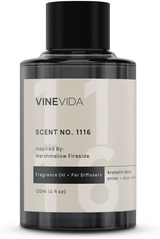 VINEVIDA [4 Fl Oz] Scent NO. 1116 Fragrance Oil for Cold Air Diffusers, Aromatic Notes of Amber Clove Vanilla, Essential Oils for Diffuser Oil Refill & Air Freshener Room Spray