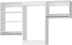 Modular Closet, 84" Wide Organizer with Hanging Shelves, Wooden Tower for Walk-in Closets, White Wall Mounted Wardrobe Organizer