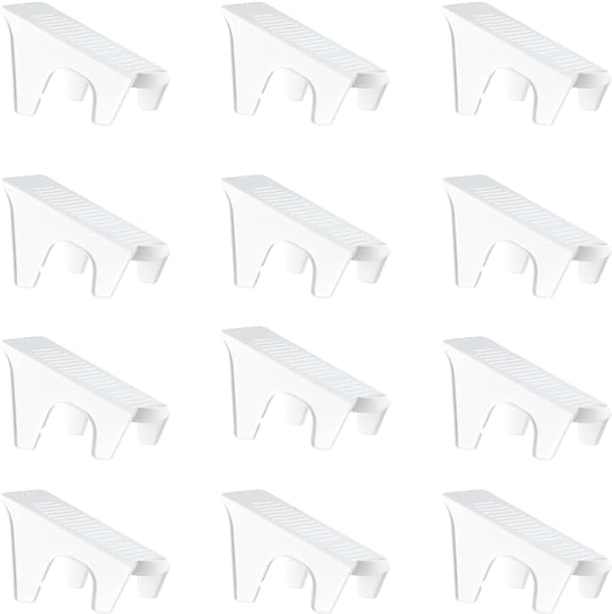 Shoe Stacker Organizers For Closet Shoe Stacker Slots Space Saver Double Layer Stack Shoe Racks, Increase Space by 200% Shoe Stackers for Home Closet Organization (white,12 pack)