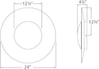 Modern Forms Blaze 24in LED Wall Sconce 3000K in Gold Leaf