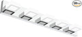 Ralbay Dimmable Chrome Bathroom Light Fixtures 5 Lights Modern LED Vanity Light Fixtures Acrylic Stainless Steel Chrome Bathroom Vanity Wall Lighting Over Mirror