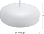 36 Pack Floating Candles, 3” White Unscented Dripless Wax Burning Candles, for Weddings, Party, Cylinder Vases, and Home Decorations