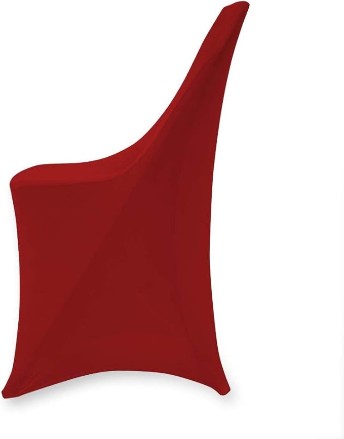 Set of 1/10/50Pcs Hotel Fitted Folding Dining Spandex Stretch Chair Covers - Wedding Reception Banquet Party Restaurant, 17 Colors! (1, Burgundy)