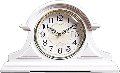 Silent Battery Operated Mantel Clock - Elegant Decorative Timepiece for Living Room, Office, Kitchen, and Shelf Idea for Home Décor