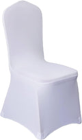50Pcs White Washable Removable Universal for Wedding Party Dining Banquet Polyester Spandex Stretch Slipcovers Chair Covers