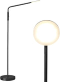 O’Bright Moon - Dimmable LED Floor Lamp, Adjustable Color Temperature for Bedside Reading, Work Light, Art/Crafting Light, Sewing, 360° Flexible Gooseneck, Rotatable Lighting, Black