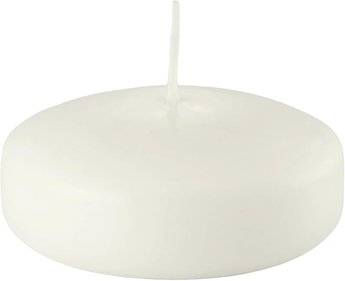 D'light Online Floating Candles Bulk Pack for Events, Weddings, Spa, Home Decor, Special Occasions and Holiday Decorations (Large - 3" (Set of 3), Pale Ivory)