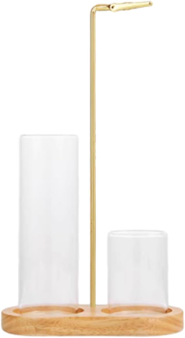 2 in 1 Incense & Candle Holder, 2 in 1 Incense Holder for Sticks with Glass Ash Catcher, Solid Wood Multifunctional Incense Burner, Home Incense Holder, Incense Stick Base (color2)