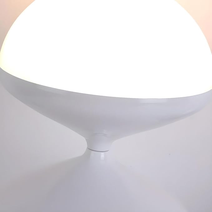 CraftThink Modern Floor Lamp, 47-Inch Height Corner Lamp with Acrylic Bowl Shade, Tall Lamp Standing Lamp with Foot Switch for Bedroom Reading Living Room, Bulb Included (White, 3 Color Light)