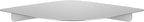 8" Floating Corner Shelf, Metal Corner Shelf Wall Mount for Wall Storage, for Smart Home, Speakers, Internet Router, Security Camera - for Bathroom, Kitchen, Bedroom, and Living Room (Silver)