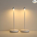 Rechargeable Cordless Lamps,3000mAh Battery Operated Table Lamp,Portable LED Touch 2 Levels Brightness Dimmable Bar Lamp,Battery Powered Lamps for Bars,Restaurant,Living Room(2 Pack,White)