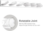 Ralbay Modern Chrome Bathroom Vanity Lights 5 Color Temperature 6 Lights Dimmable Acrylic Modern LED Bathroom Vanity Lighting Fixtures Chrome