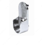 Closet Rod Kit - Oval Rod, 92 inch (2337mm) long with 6 end caps and center support. (Chrome)