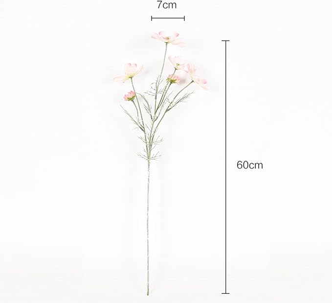 2 Pcs Artificial Flowers Plants Calliopsis Silk Flower Arrangements Wedding Bouquets Decorations Plastic Floral Table Centerpieces for Home Kitchen Garden Party Decor Approx 23.6'' High - Light Pink