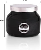 Capri Blue Volcano Scented Candles - Luxury Glass Jar Candles for Home Scented with Tropical Fruit & Sugared Citrus - Soy Wax Blend - Capri Blue Volcano - Black Color (8 oz)