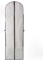 72" Wedding Dress Garment Bags Foldable Dress Bag for Long Gowns Traveling Protector Cover for Hanging Clothes with Zipper (White)