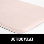 GORILLA GRIP Memory Foam Bath Mat, Soft Absorbent Velvet Bathroom Mats, Durable Dots on Underside, Machine Washable Bathmat, Carpet Rug Room Decor for Shower Tub Floor RV, 30x20 Rugs, Pink