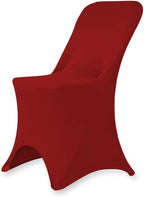Set of 1/10/50Pcs Hotel Fitted Folding Dining Spandex Stretch Chair Covers - Wedding Reception Banquet Party Restaurant, 17 Colors! (10, Burgundy)
