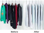 Bringsine Hanging Garment Bag Lightweight Clear Full Zipper Suit PEVA Moth-Proof Breathable Dust Cover for Closet Clothes Storage See-Through Travel Organizer Dress Pack of 5 (60x120CM)