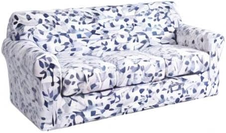 KRFOONN 4 Piece Stretch Sofa Couch Covers for 3 Cushion Couches Printed Sofa Slipcover with 3 Separate Seat Cushion Covers Washable Sofa Slip Covers Furniture Protector for Pets Kids (Large, 12)