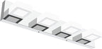 Ralbay Dimmable Bathroom Lights Modern 4 Lights Vanity Lights Fixtures Acrylic Rotable 360° LED Modern Vanity Lighting for Bathroom