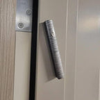 My Daily Styles Black Aluminum Silver-Tone Grey Stripes Classic Mezuzah Case, 5"