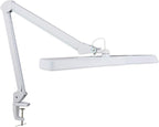 Neatfi Task Lamp – 2,500 Lumens, 30W, 22-Inch Wide Shade, 4 Brightness Levels, Eye-Caring Light, Clamp Mount, LED Task Light for Manicure Table, Crafts, Workbench, Office (Non-CCT, White)