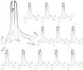 Artliving 3 Inch Clear Plastic Easels or Stand/Plate Holders to Display Pictures or Other Items at Weddings, Home Decoration, Birthdays, Tables (12 Pack)