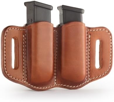 1791 Gunleather 2.2 Mag Holster - Double Mag Pouch for Double Stack Magazines, OWB Magazine Pouch for Belts