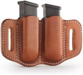 1791 Gunleather 2.2 Mag Holster - Double Mag Pouch for Double Stack Magazines, OWB Magazine Pouch for Belts