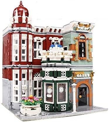 General Jim's Street View Vintage Antique Shop Modular City Building Block Set, 3,037 Pieces with Light Kit, European Town Architecture Display Model Toys & Bricks | GJ ACS