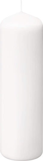 BOLSIUS 6 White Pillar Candles Bulk - 3x9 Inches Candle Set - 116+ Hours Clean Burning - No Palm Oil - 0% Animal Fat - Premium European Quality - Unscented Dripless Any Occasion Pillars