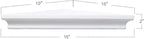 ZGZD White Corner Shelf Wall Mounted Storage Display Shelves for Home Decor, Set of 2