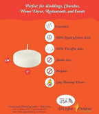 D'light Online Floating Candles Bulk Pack for Events, Weddings, Spa, Home Decor, Special Occasions and Holiday Decorations (Large - 3" (Set of 12), Pale Ivory)