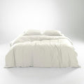 Olive + Crate Tencel Eucalyptus Cooling Duvet Cover Set - Hypoallergenic, Lyocell Tencel Duvet Cover - Soft, Temperature Regulating with Hidden Button Closure & Corner Ties - King Size [Ivory]