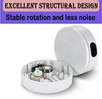 YVV Electric Rotating Display Stand 360°Automatic Mute Photography Rotating Turntable Stand,Cup Display Turner Stand, Rotating Base for Glitter Tumblers Making Supplies Spinner, Record Video 16CM