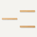 Amazon Basics Wood Floating Wall Shelves, Pack of 3, Pine, 15.8" x 5" x 1.8"
